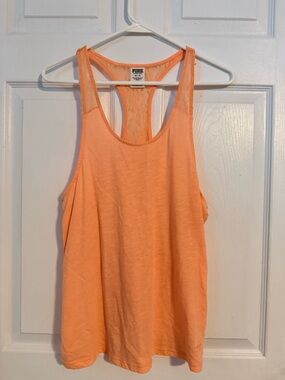 Women’s Victoria's Secret PINK Peach Lace-Back Racerback Tank Size XS